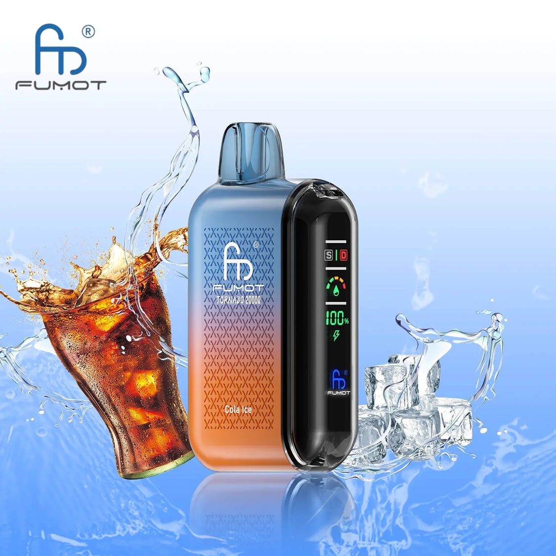 Fumot Tornado 20000 20K Puffs Vape Dual Mesh LED Display Disposable Vape