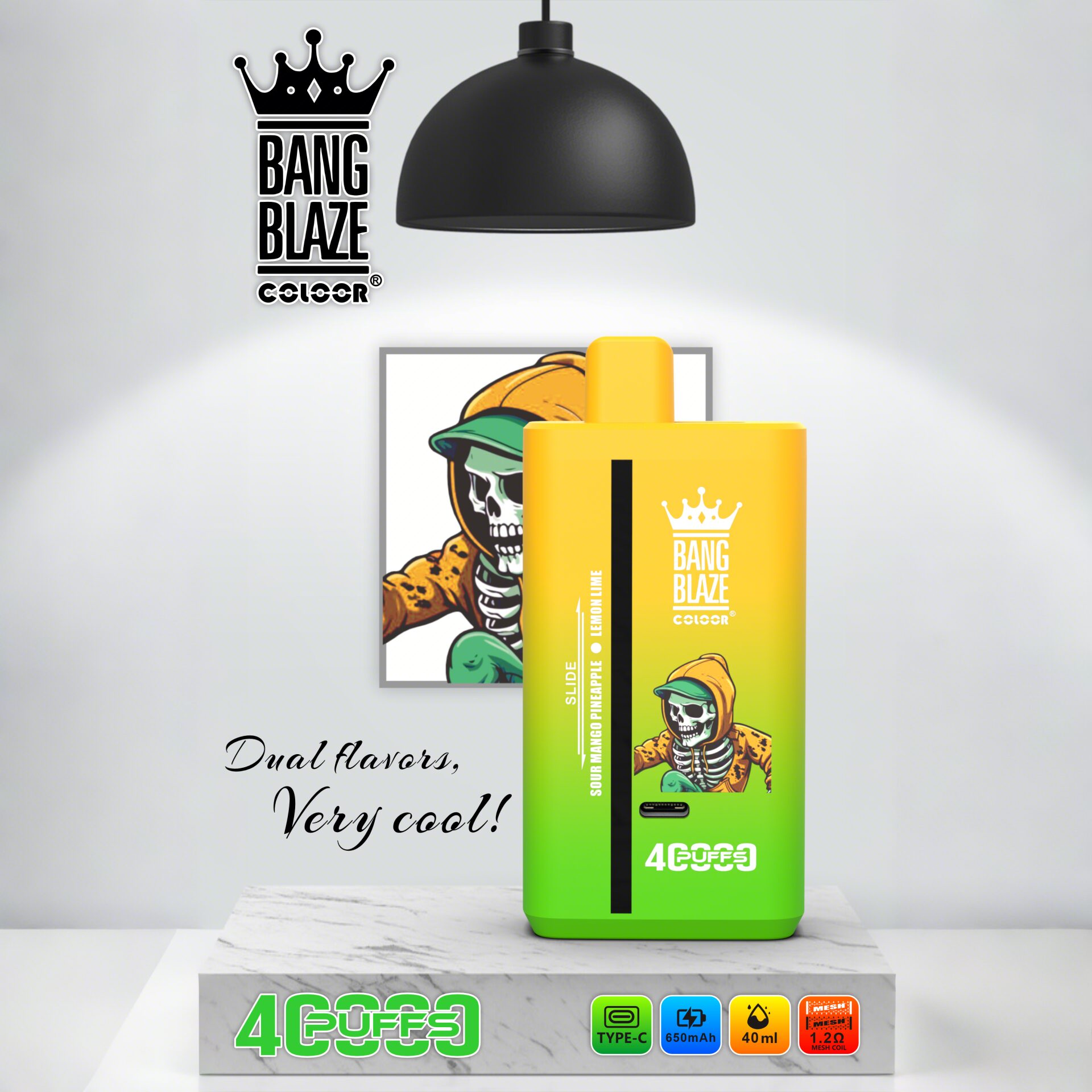 c Puffs 2% 3% 5% Nicotine Double Taste Disposable Vape
