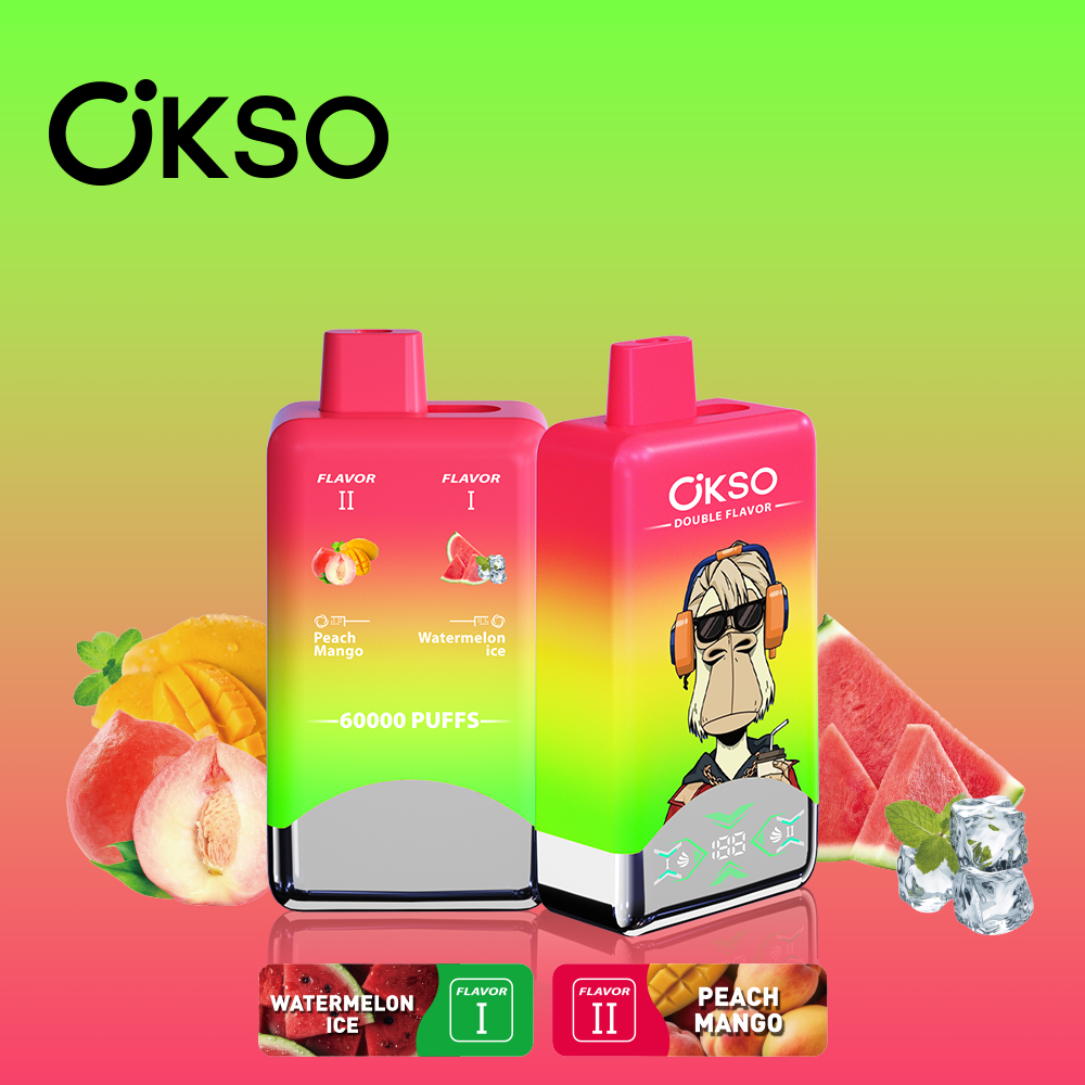 OKSO Double Flavor 60000 60K Puffs Double Taste LED Display Disposable Vape(Box of 10)