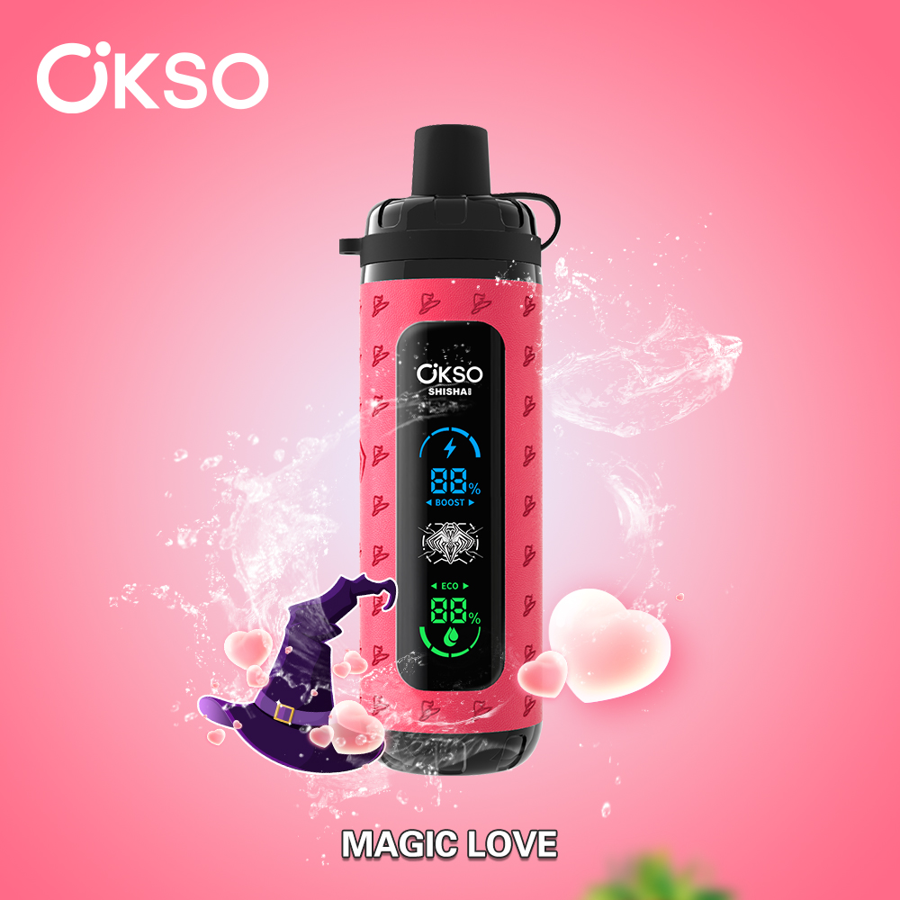 OKSO ShiSha Max 40000 40K Puffs Newest LED Display Leather Disposable Vape Pen(Box of 10)