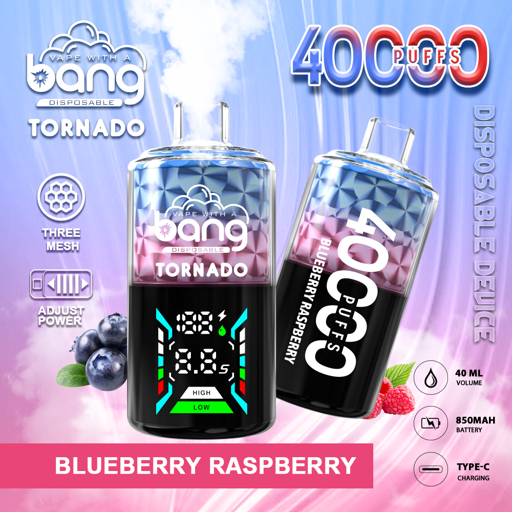 🔥【Hot Sale】Bang Tornado 40000 40K Puffs Large Smoke LED Display Disposable Vape