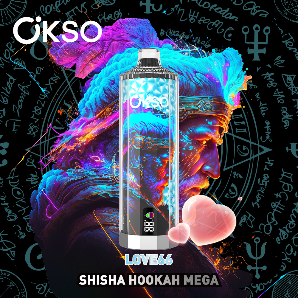 OKSO Shisha Hookah Mega 50000 50K Puffs Latest Original LED Display Disposable Vape Pen(Box of 10)