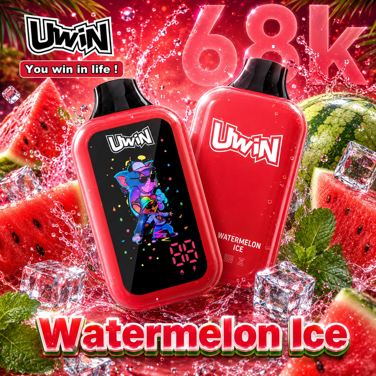 Uwin digital box 68K Puffs | 0% 2% 3% 5%