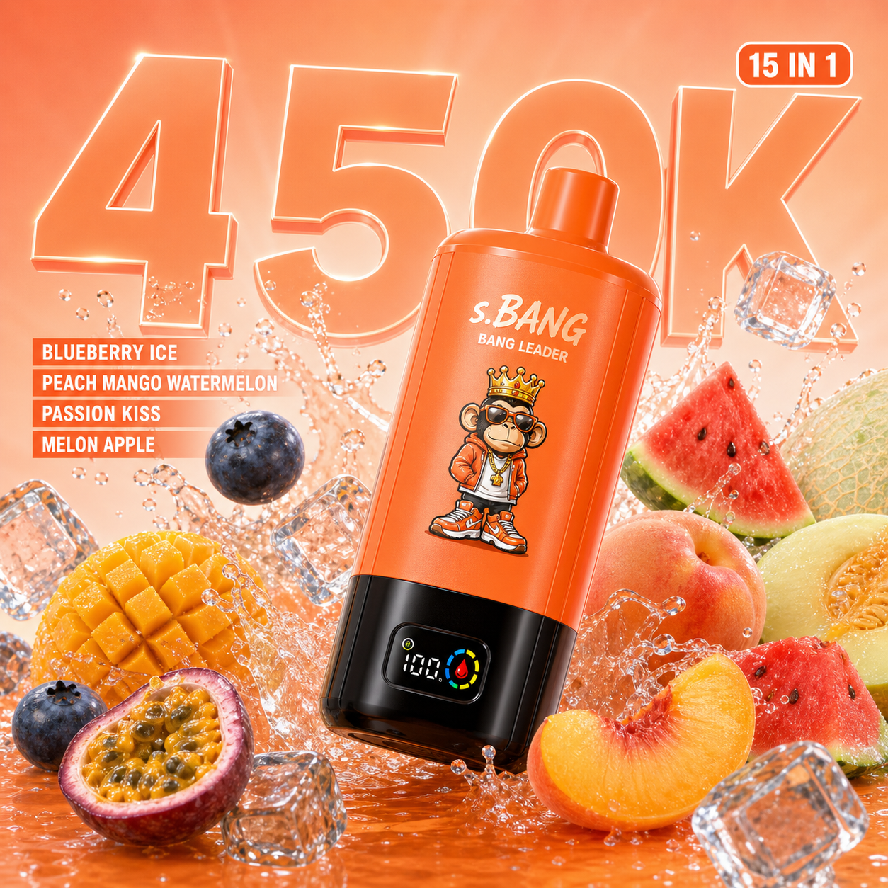 Bang Leader 450K Disposable Vape – 450,000 Puffs 15-in-1 Flavor System