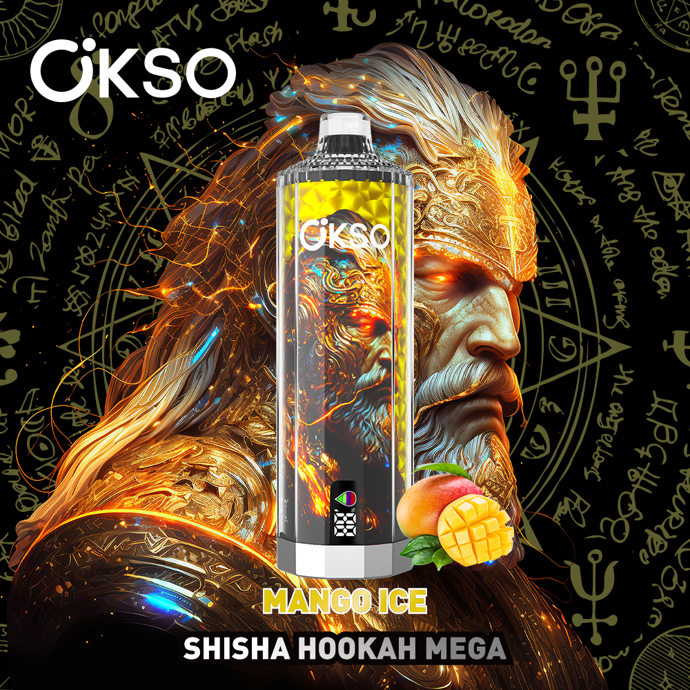OKSO Shisha Hookah Mega 50000 50K Puffs Latest Original LED Display Disposable Vape Pen(Box of 10)