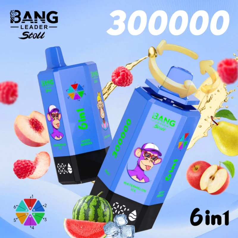 Bang Leader Stoll 300K – 6 in 1 Flavors Disposable Vape | 300,000 Puffs