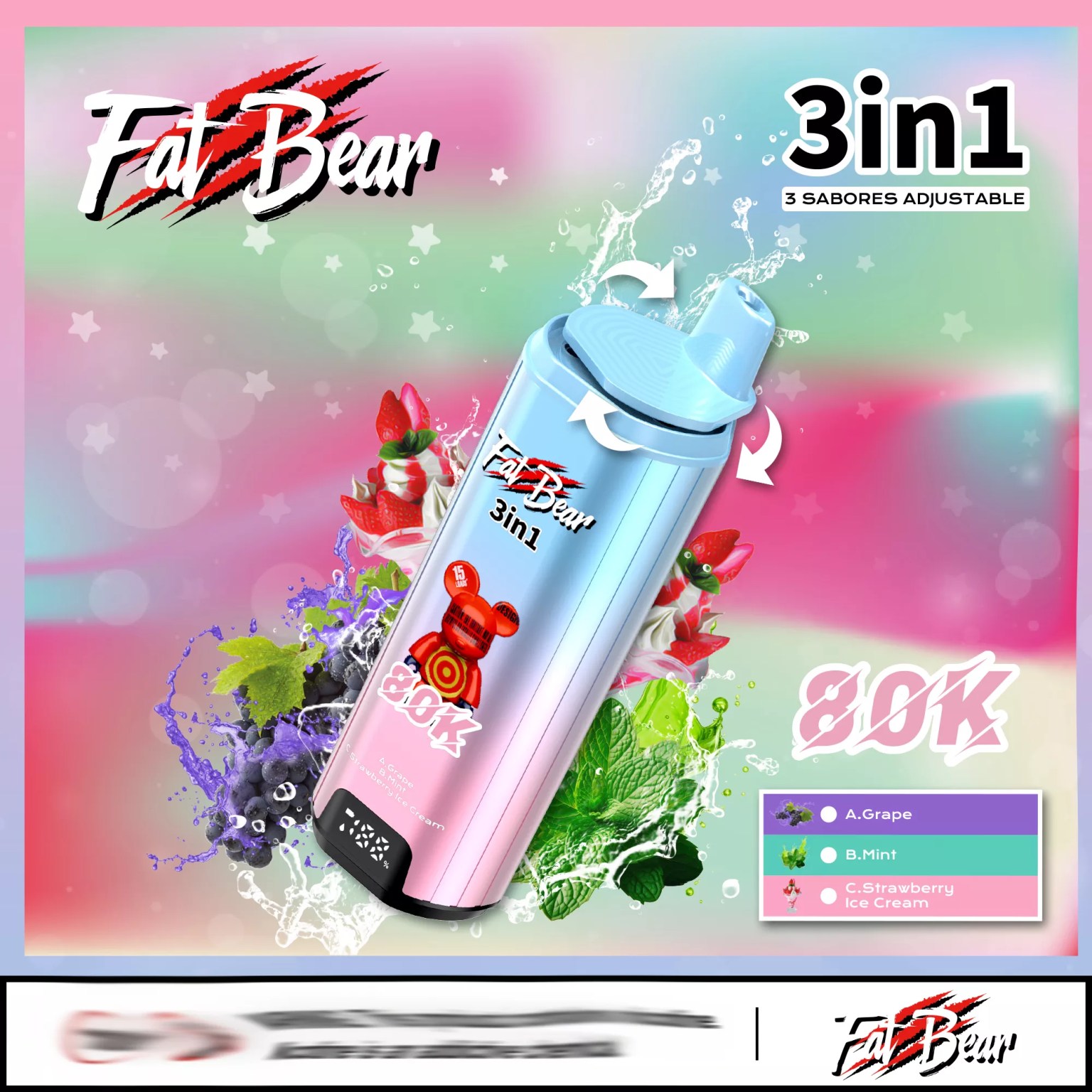 AIVONO AIM FAT BEAR 80000 80K Puffs Disposable Vape