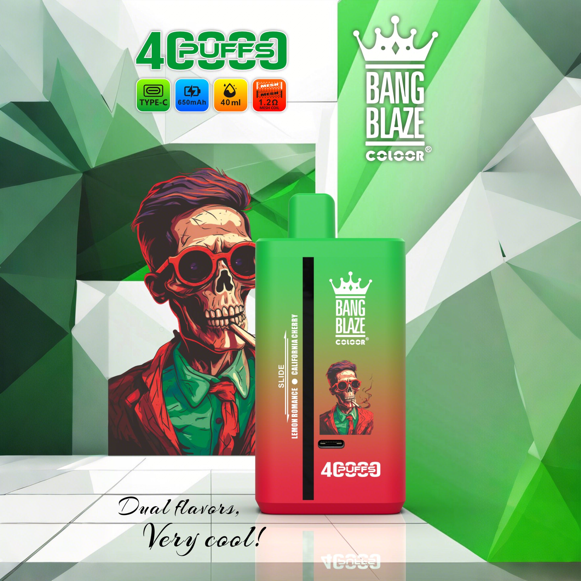 c Puffs 2% 3% 5% Nicotine Double Taste Disposable Vape