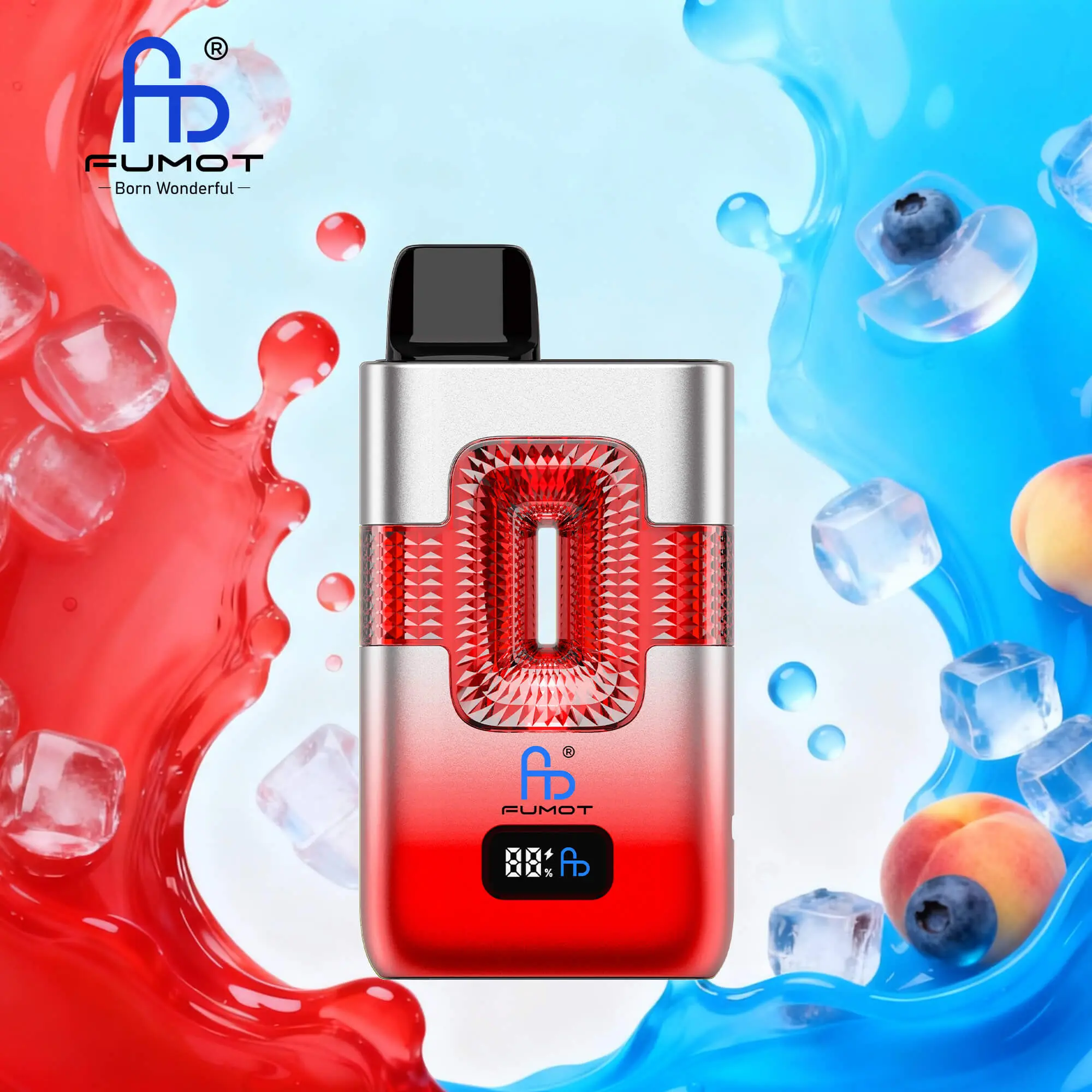 【New Arrive】Fumot RANDM ECO 2in1 50000 50K Puffs Double Flavors Smart Display Original Rechargeable Disposable Vape