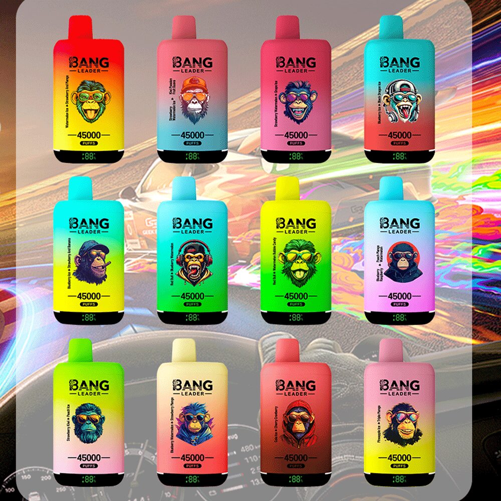 Bang Leader 45000 45K Puffs 2% 3% 5% Nicotine Double Taste LED Display Disposable Vape(Box of 3)