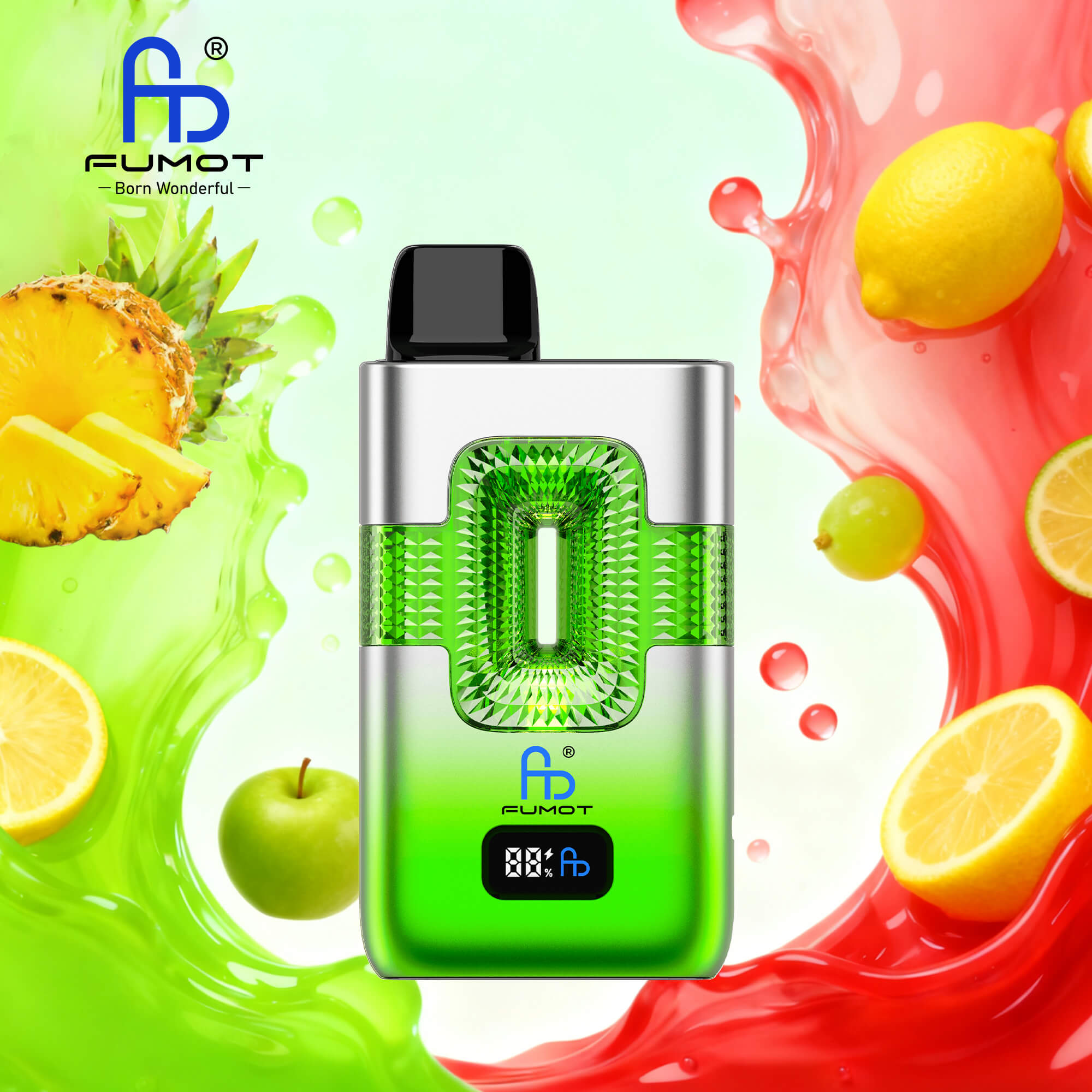 【New Arrive】Fumot RANDM ECO 2in1 50000 50K Puffs Double Flavors Smart Display Original Rechargeable Disposable Vape