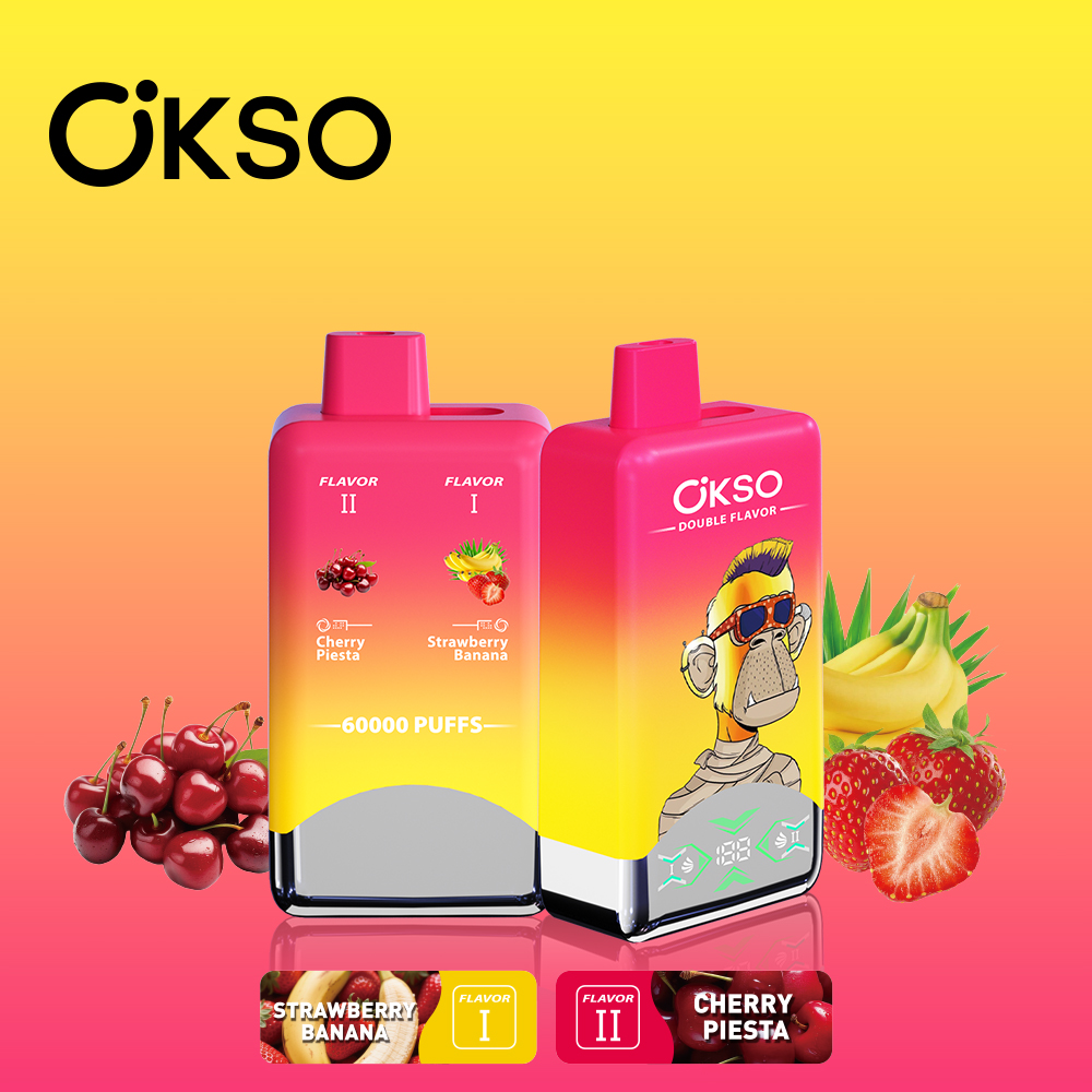 OKSO Double Flavor 60000 60K Puffs Double Taste LED Display Disposable Vape(Box of 10)