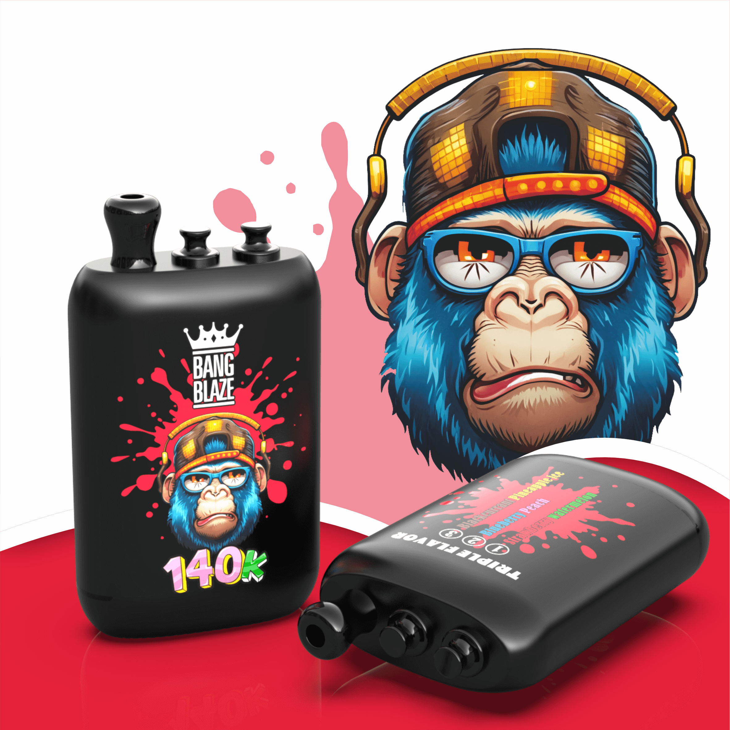 【New Arrive】Bang Blaze 140000 140K Puffs 3 in 1 Flavors Original Rechargeable Disposable Vape