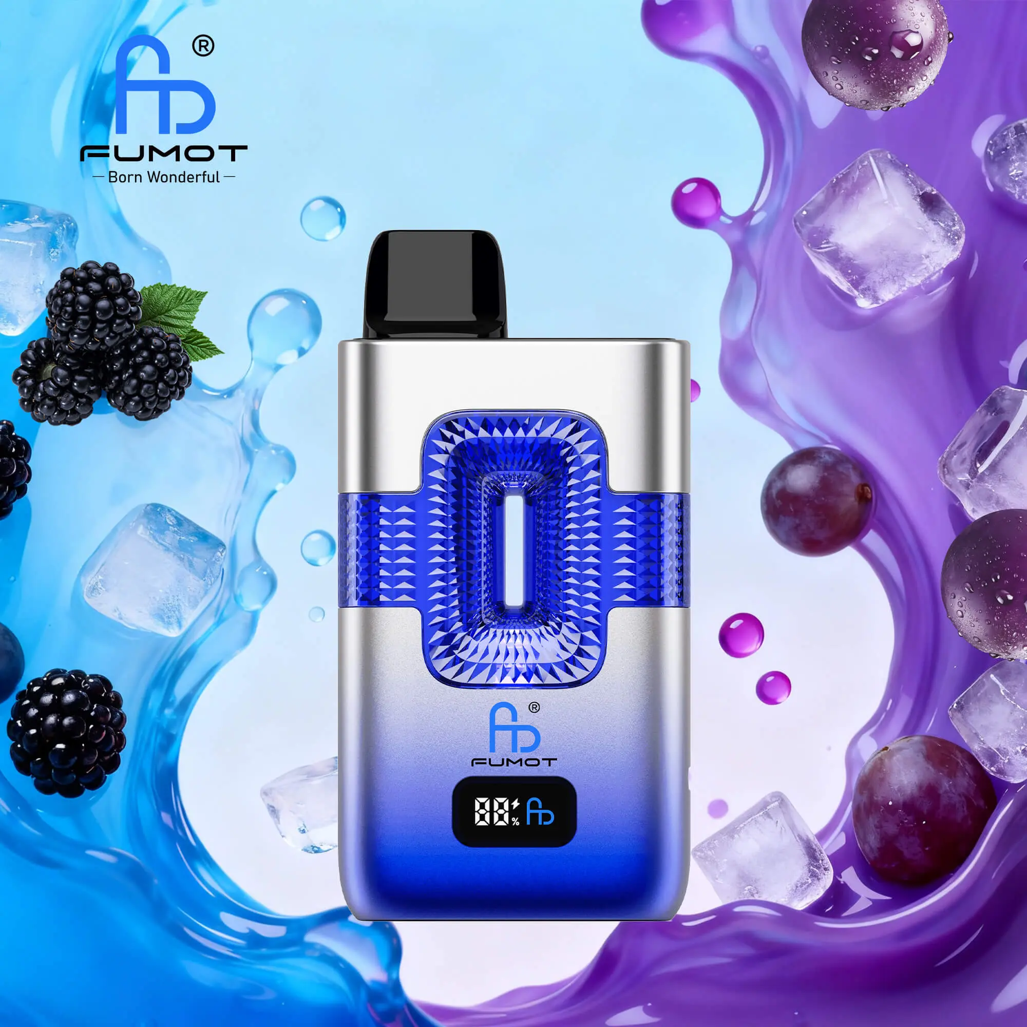 【New Arrive】Fumot RANDM ECO 2in1 50000 50K Puffs Double Flavors Smart Display Original Rechargeable Disposable Vape