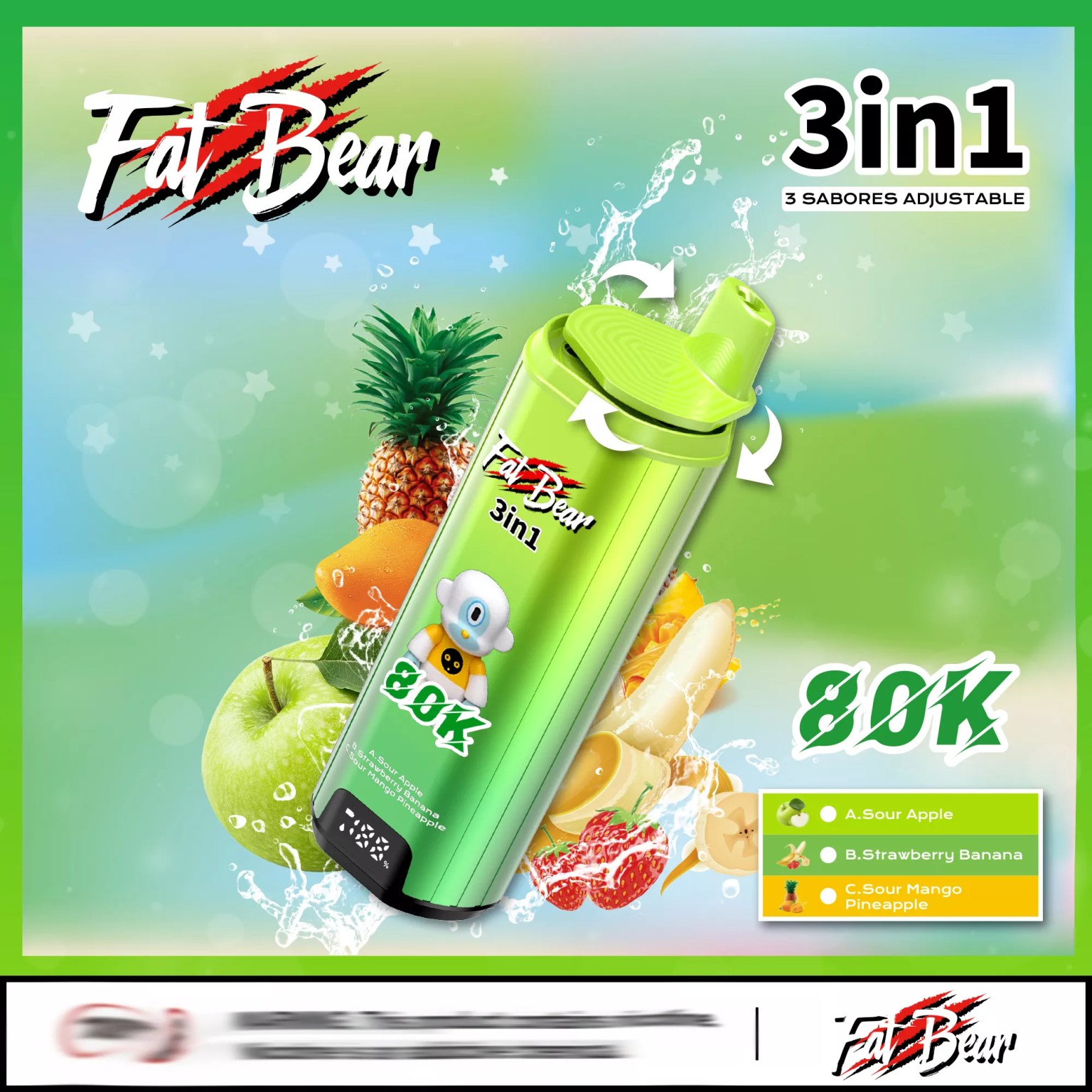 AIVONO AIM FAT BEAR 80000 80K Puffs Disposable Vape