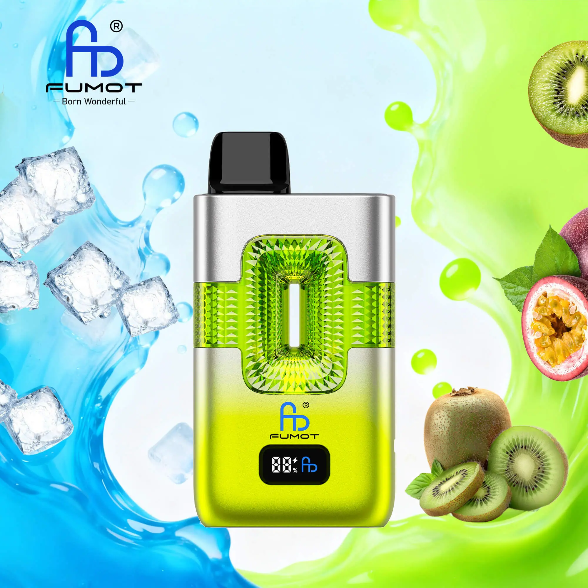 【New Arrive】Fumot RANDM ECO 2in1 50000 50K Puffs Double Flavors Smart Display Original Rechargeable Disposable Vape