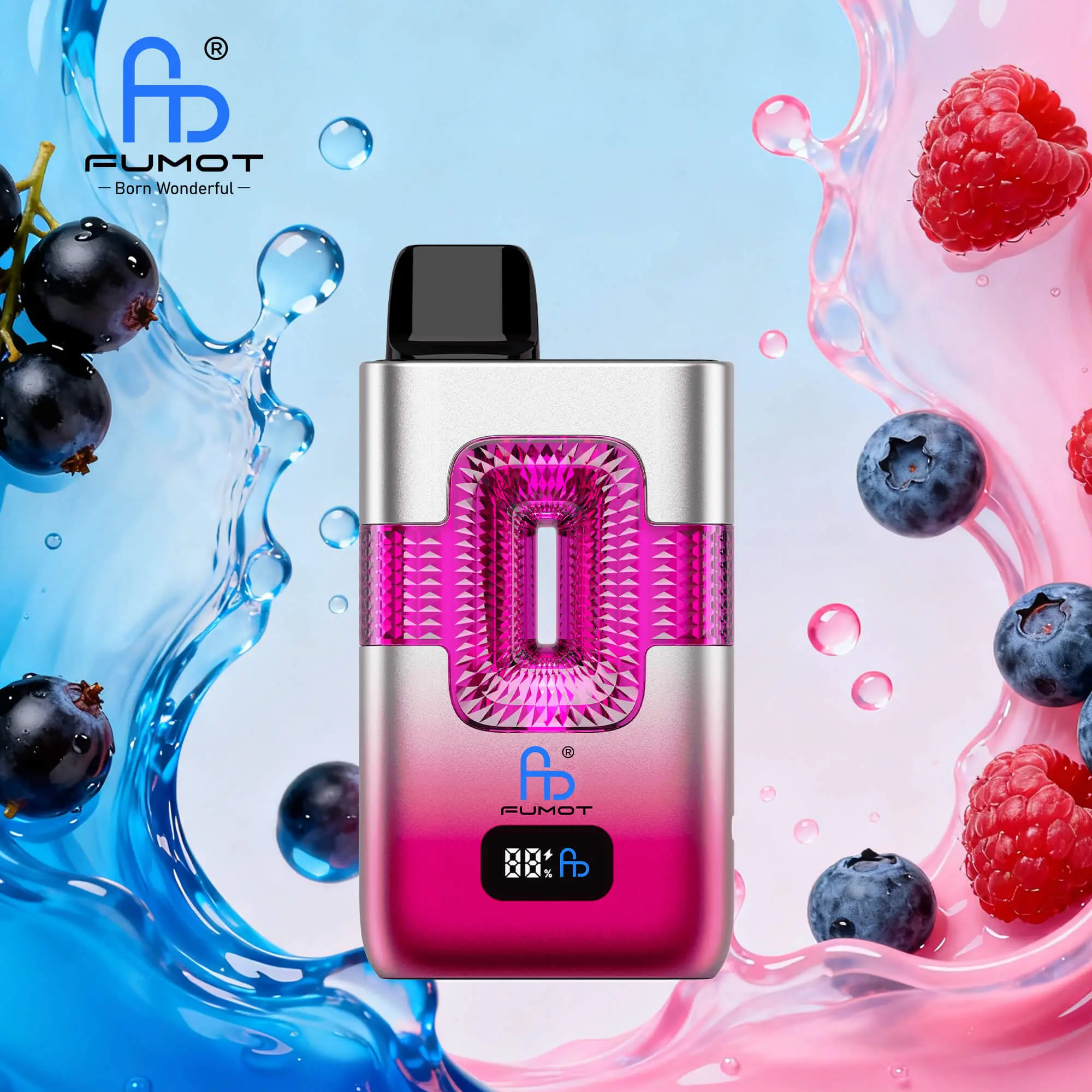 【New Arrive】Fumot RANDM ECO 2in1 50000 50K Puffs Double Flavors Smart Display Original Rechargeable Disposable Vape