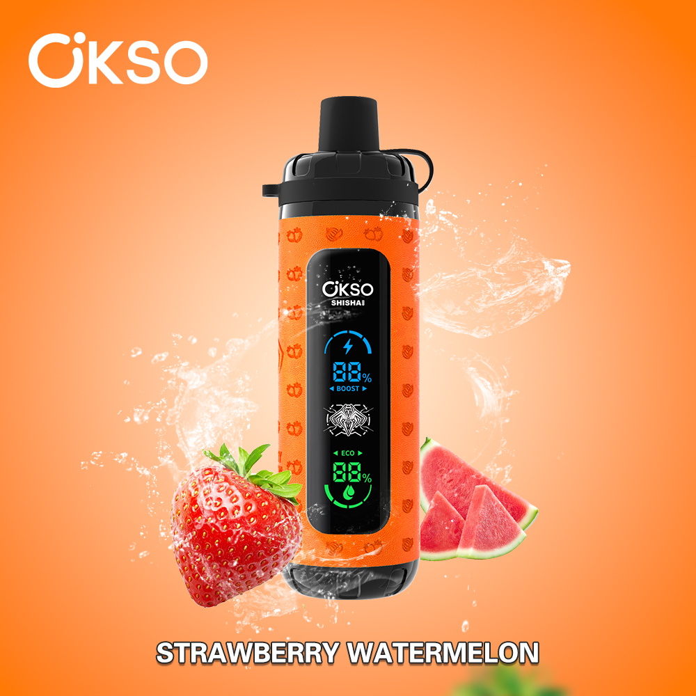 OKSO ShiSha Max 40000 40K Puffs Newest LED Display Leather Disposable Vape Pen(Box of 10)