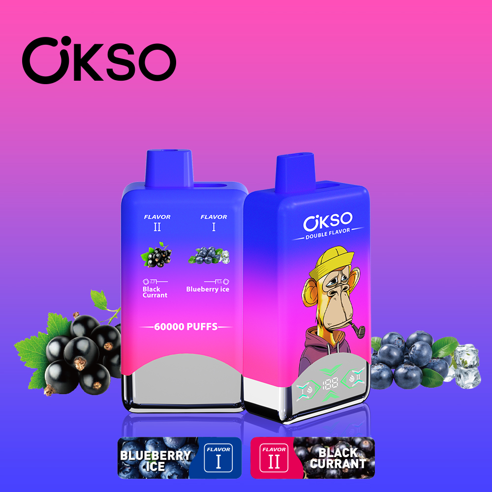 OKSO Double Flavor 60000 60K Puffs Double Taste LED Display Disposable Vape(Box of 10)
