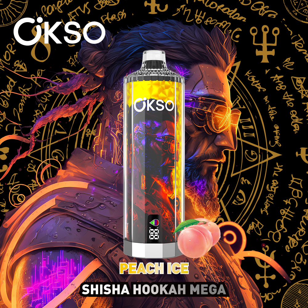 OKSO Shisha Hookah Mega 50000 50K Puffs Latest Original LED Display Disposable Vape Pen(Box of 10)