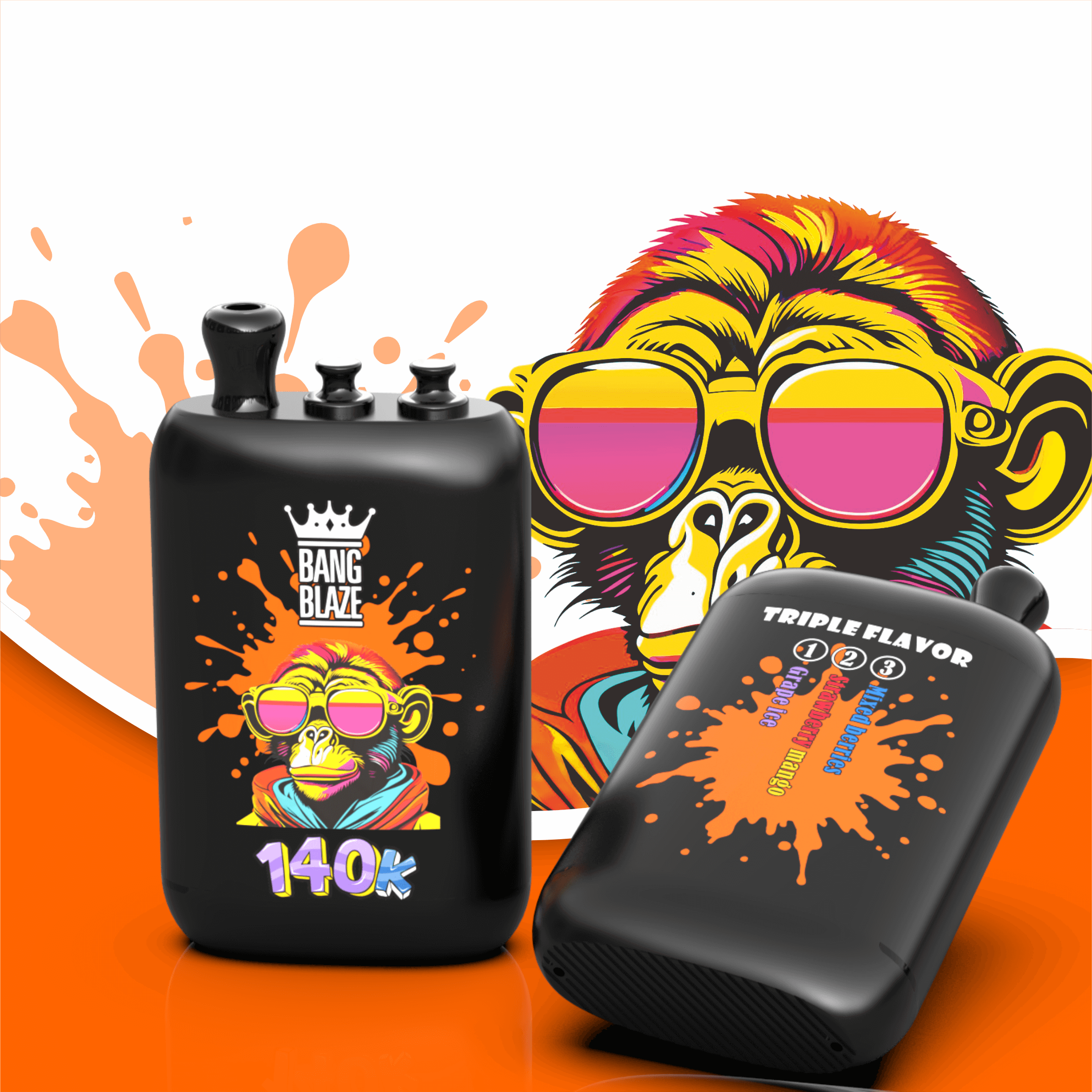 【New Arrive】Bang Blaze 140000 140K Puffs 3 in 1 Flavors Original Rechargeable Disposable Vape
