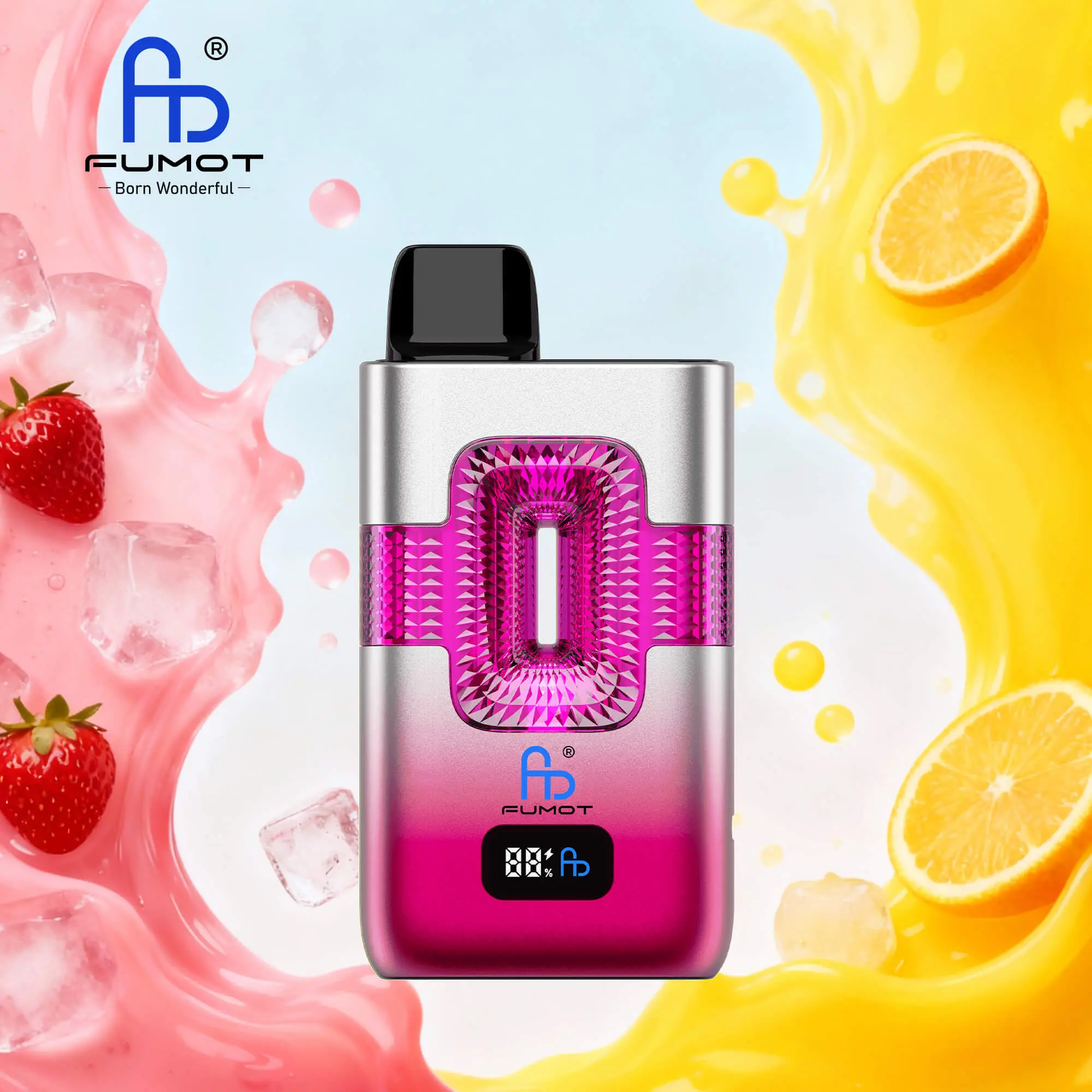 【New Arrive】Fumot RANDM ECO 2in1 50000 50K Puffs Double Flavors Smart Display Original Rechargeable Disposable Vape