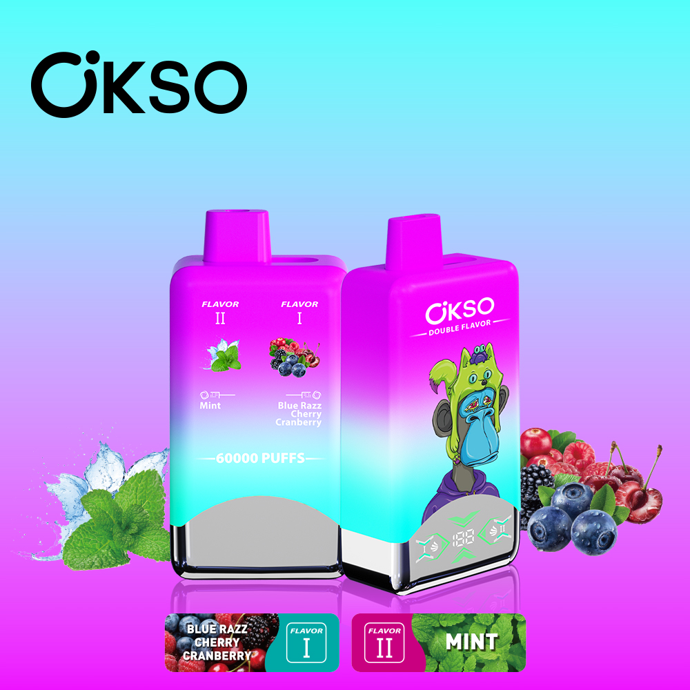 OKSO Double Flavor 60000 60K Puffs Double Taste LED Display Disposable Vape(Box of 10)