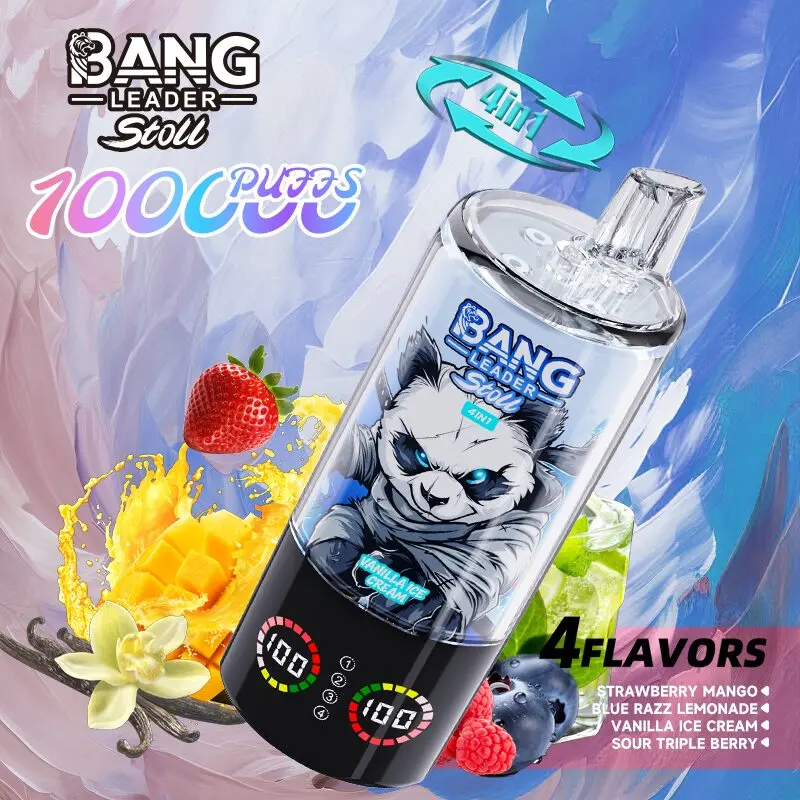 【New Arrive】Bang Leader Stoll 100K 100000 Puffs 4 in 1 Flavors & Quad Mesh Coil LED Display Disposable Vape