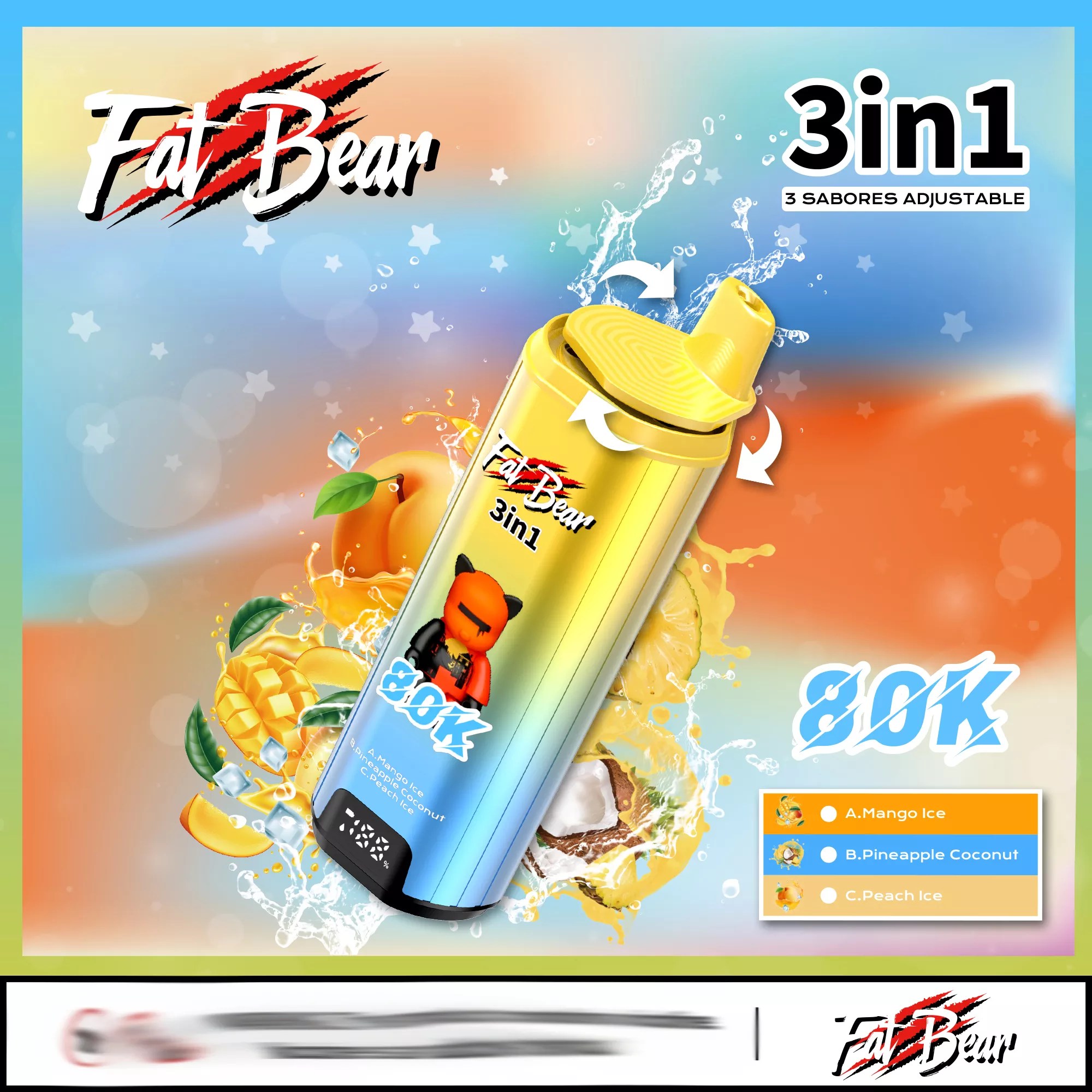 AIVONO AIM FAT BEAR 80000 80K Puffs Disposable Vape