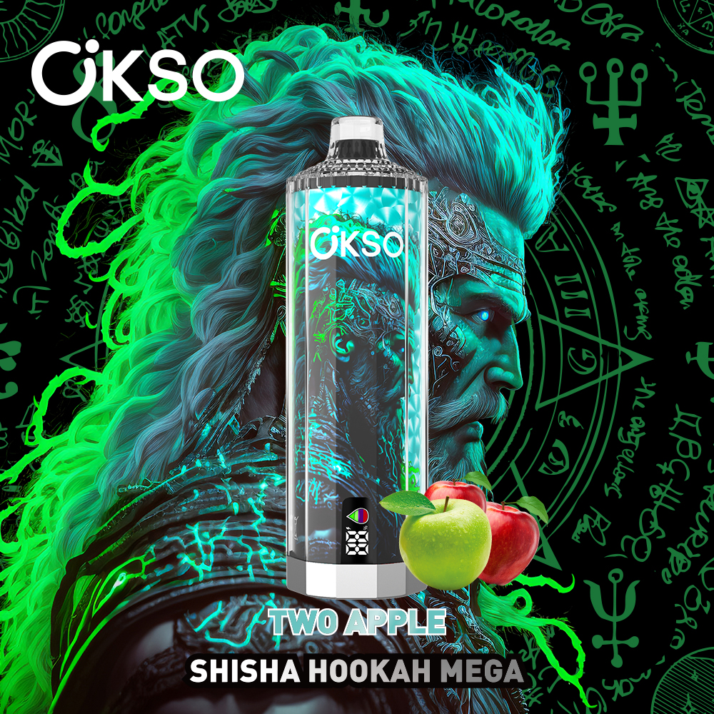 OKSO Shisha Hookah Mega 50000 50K Puffs Latest Original LED Display Disposable Vape Pen(Box of 10)