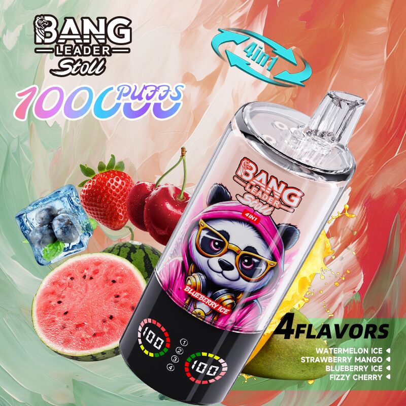 【New Arrive】Bang Leader Stoll 100K 100000 Puffs 4 in 1 Flavors & Quad Mesh Coil LED Display Disposable Vape