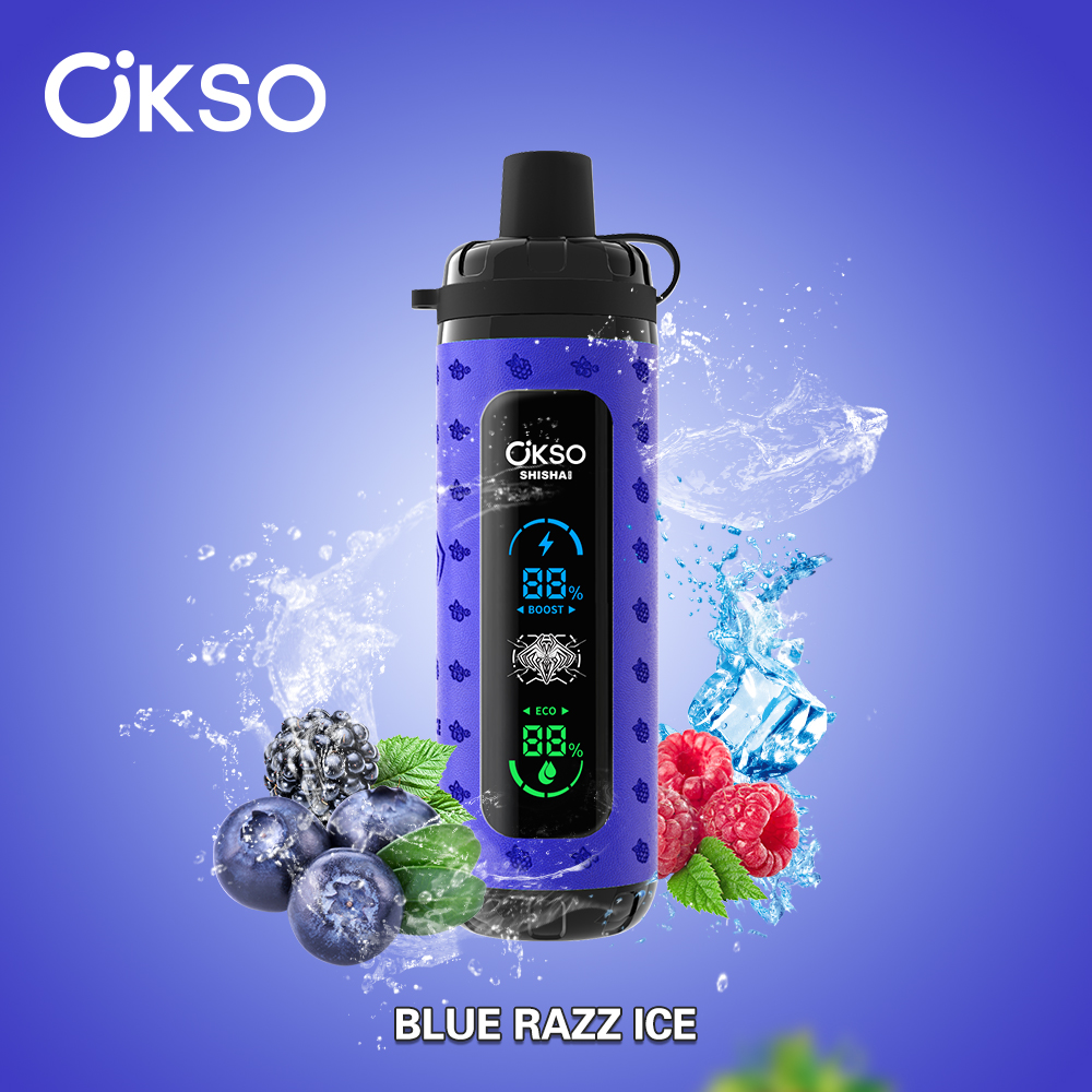OKSO ShiSha Max 40000 40K Puffs Newest LED Display Leather Disposable Vape Pen(Box of 10)