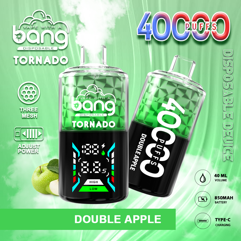 🔥【Hot Sale】Bang Tornado 40000 40K Puffs Large Smoke LED Display Disposable Vape