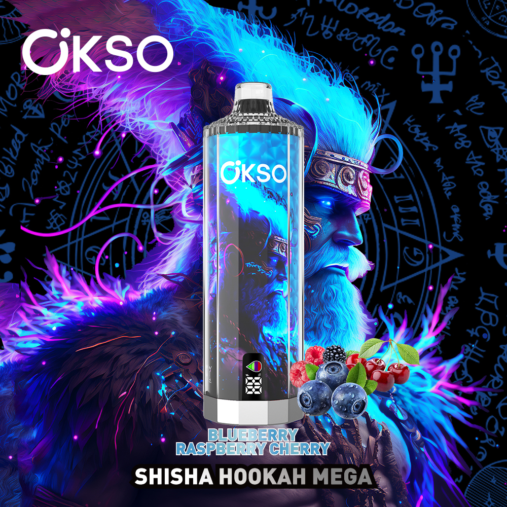 OKSO Shisha Hookah Mega 50000 50K Puffs Latest Original LED Display Disposable Vape Pen(Box of 10)