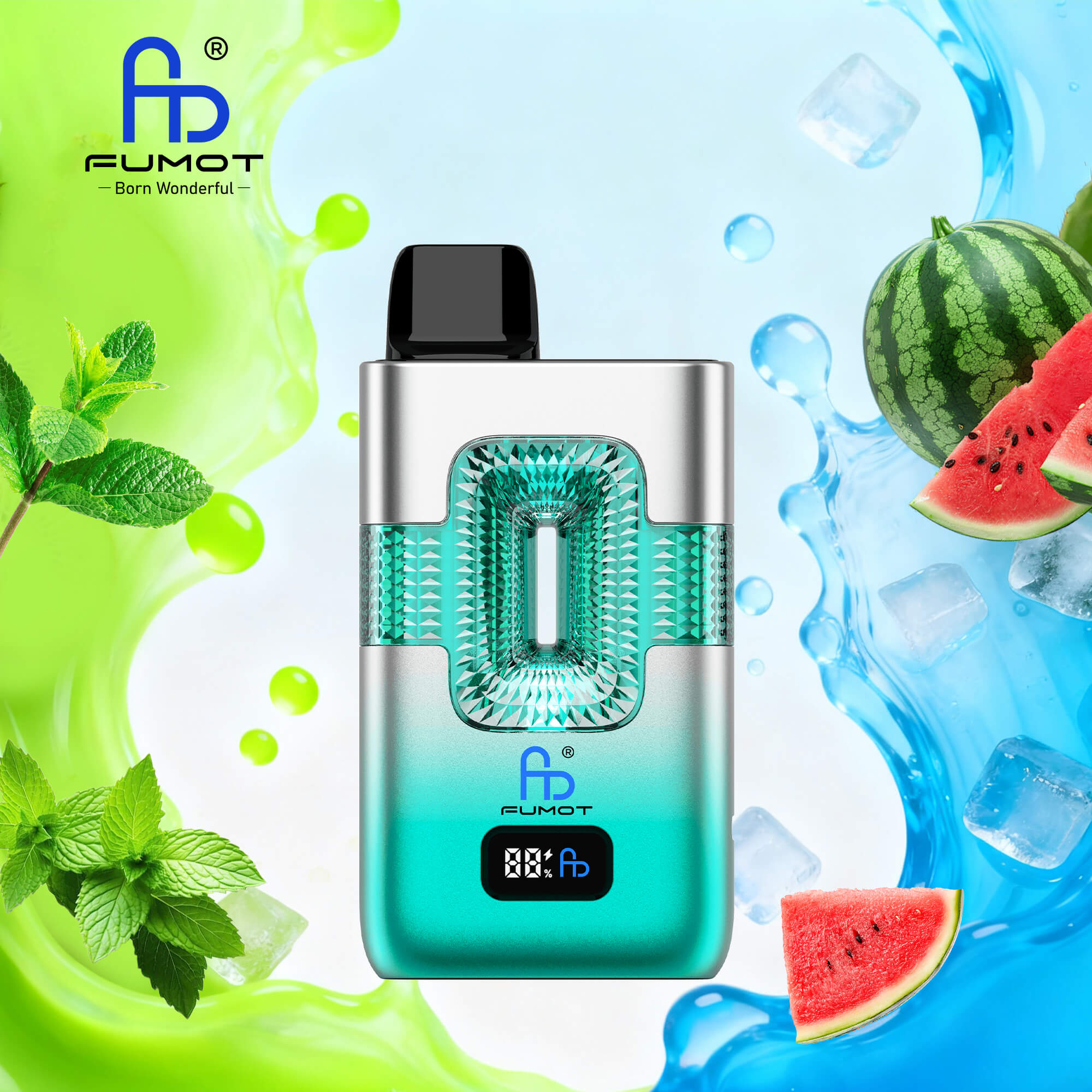 【New Arrive】Fumot RANDM ECO 2in1 50000 50K Puffs Double Flavors Smart Display Original Rechargeable Disposable Vape