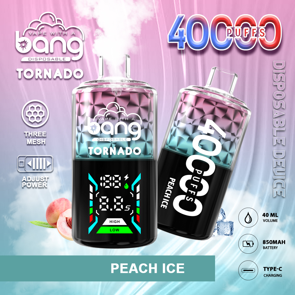 🔥【Hot Sale】Bang Tornado 40000 40K Puffs Large Smoke LED Display Disposable Vape