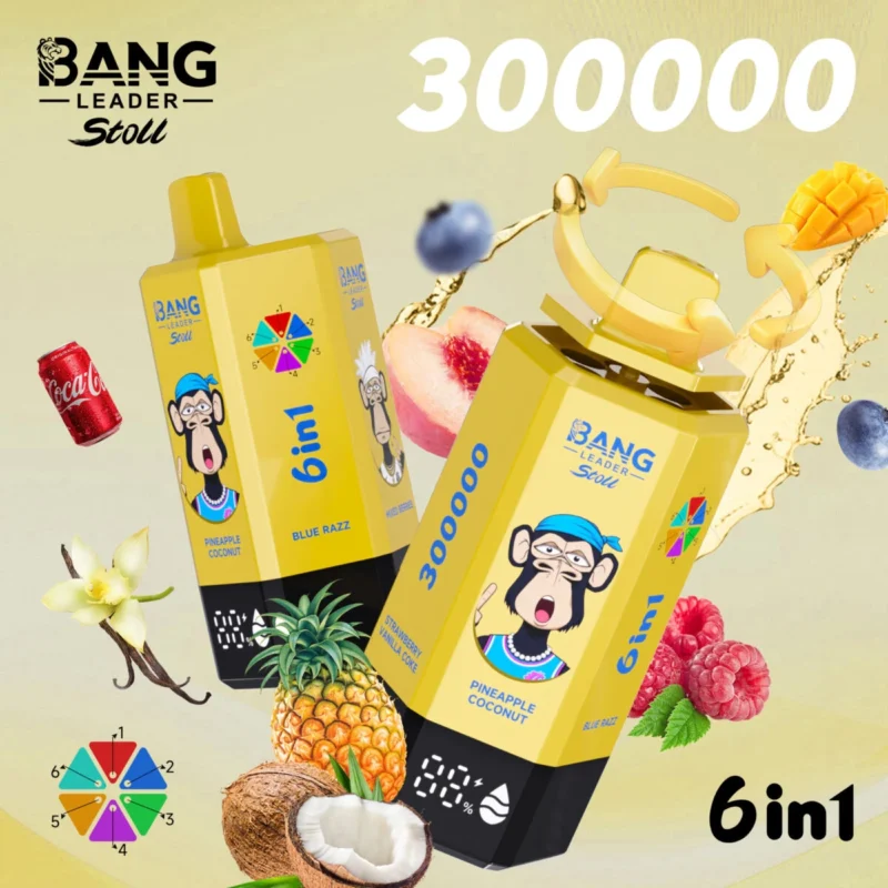 Bang Leader Stoll 300K – 6 in 1 Flavors Disposable Vape | 300,000 Puffs