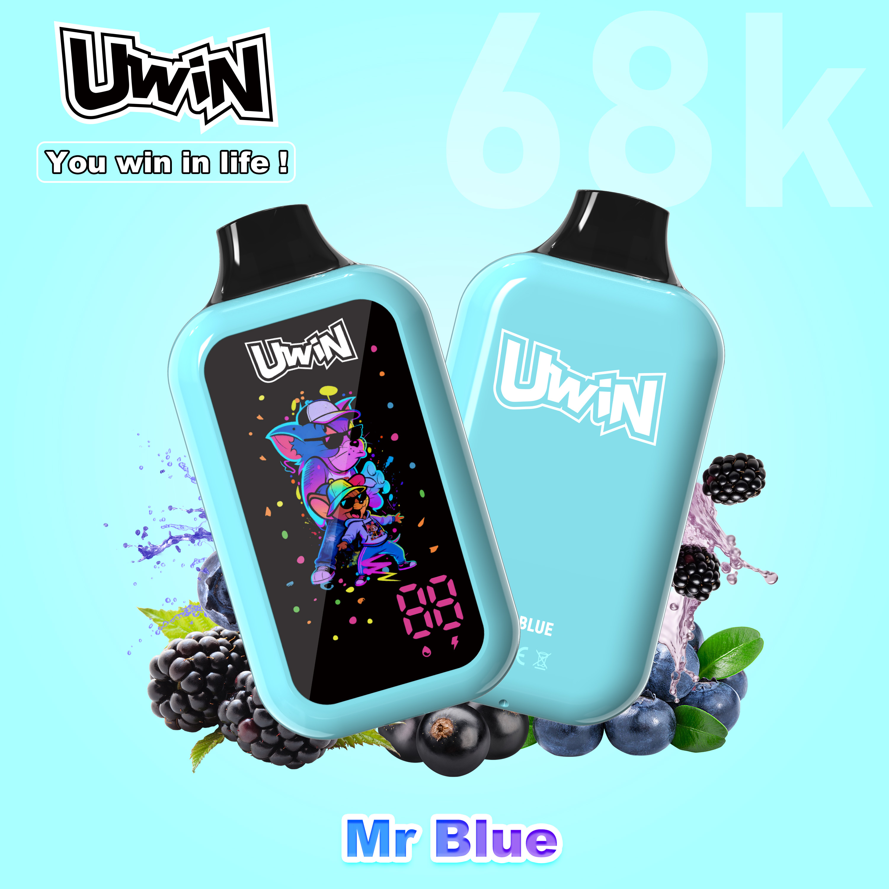 Uwin digital box 68K Puffs | 0% 2% 3% 5%
