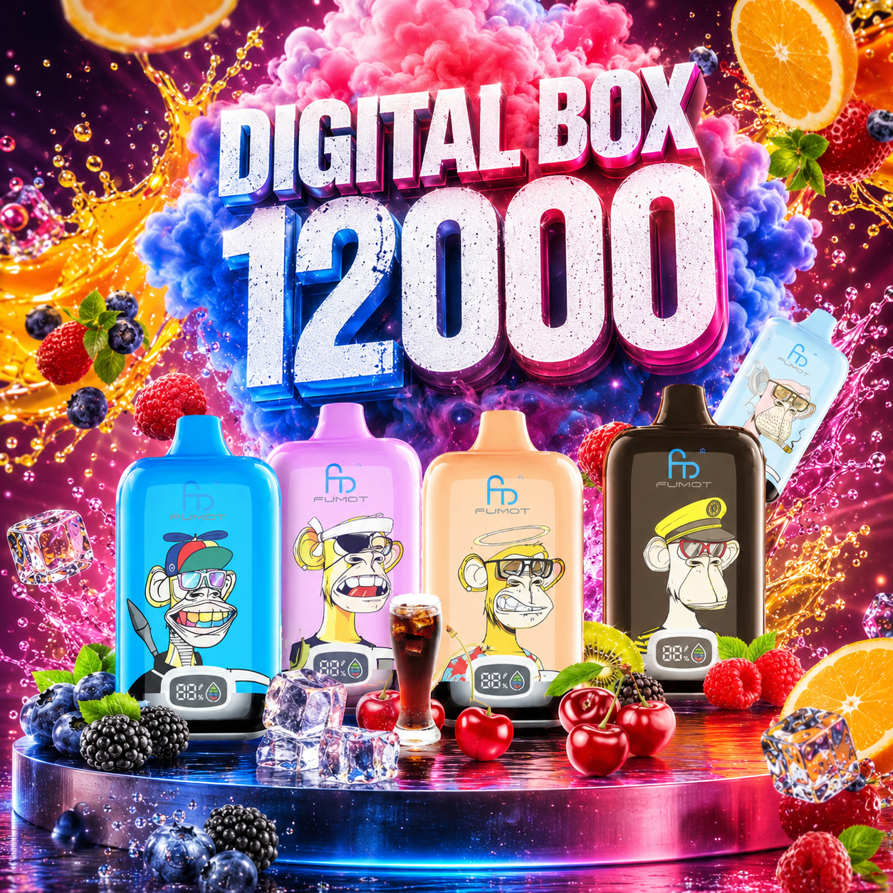 RandM Digital Box 12000 Puffs Hot Seller LED Display Disposable Vape