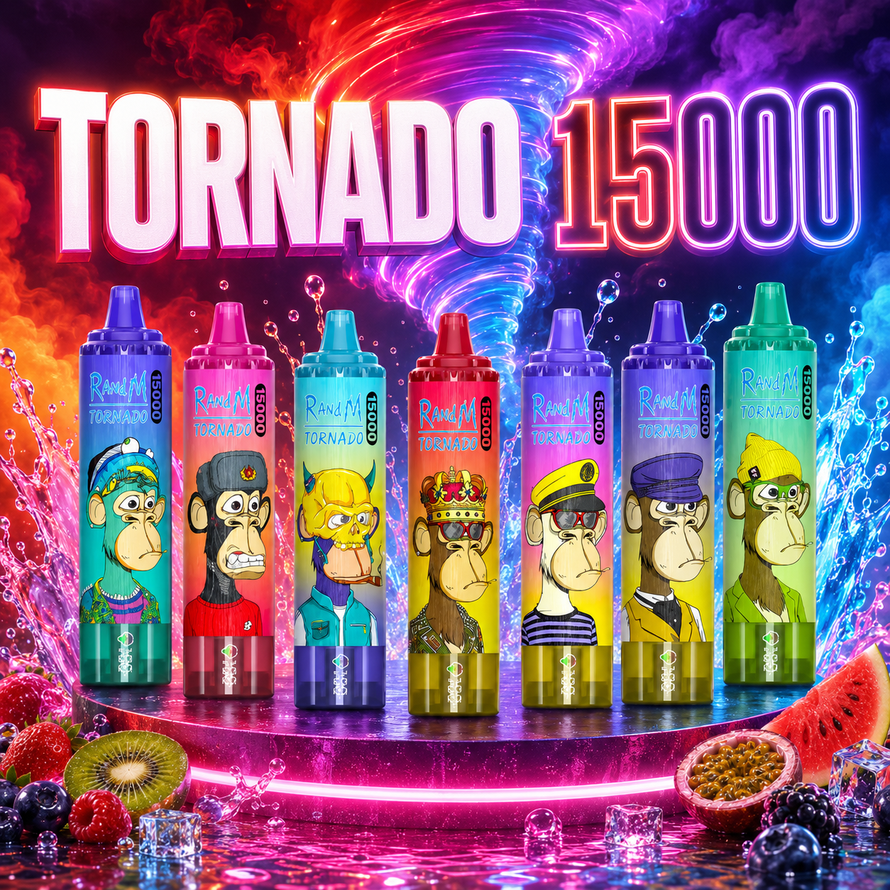RandM Tornado 15000 Puffs Hot New Products LED Display Disposable Vape