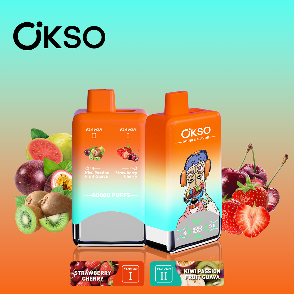 OKSO Double Flavor 60000 60K Puffs Double Taste LED Display Disposable Vape(Box of 10)