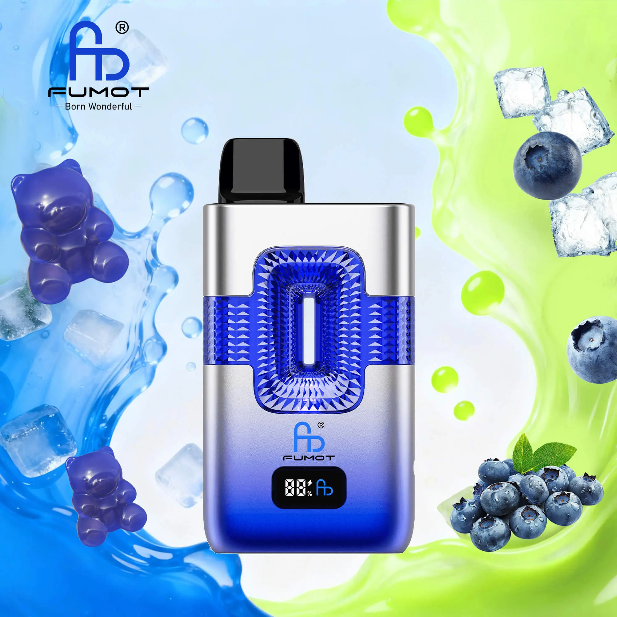 【New Arrive】Fumot RANDM ECO 2in1 50000 50K Puffs Double Flavors Smart Display Original Rechargeable Disposable Vape