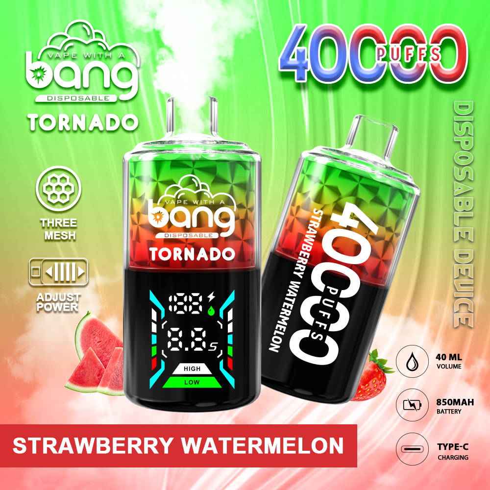 🔥【Hot Sale】Bang Tornado 40000 40K Puffs Large Smoke LED Display Disposable Vape