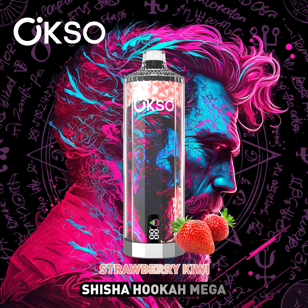 OKSO Shisha Hookah Mega 50000 50K Puffs Latest Original LED Display Disposable Vape Pen(Box of 10)