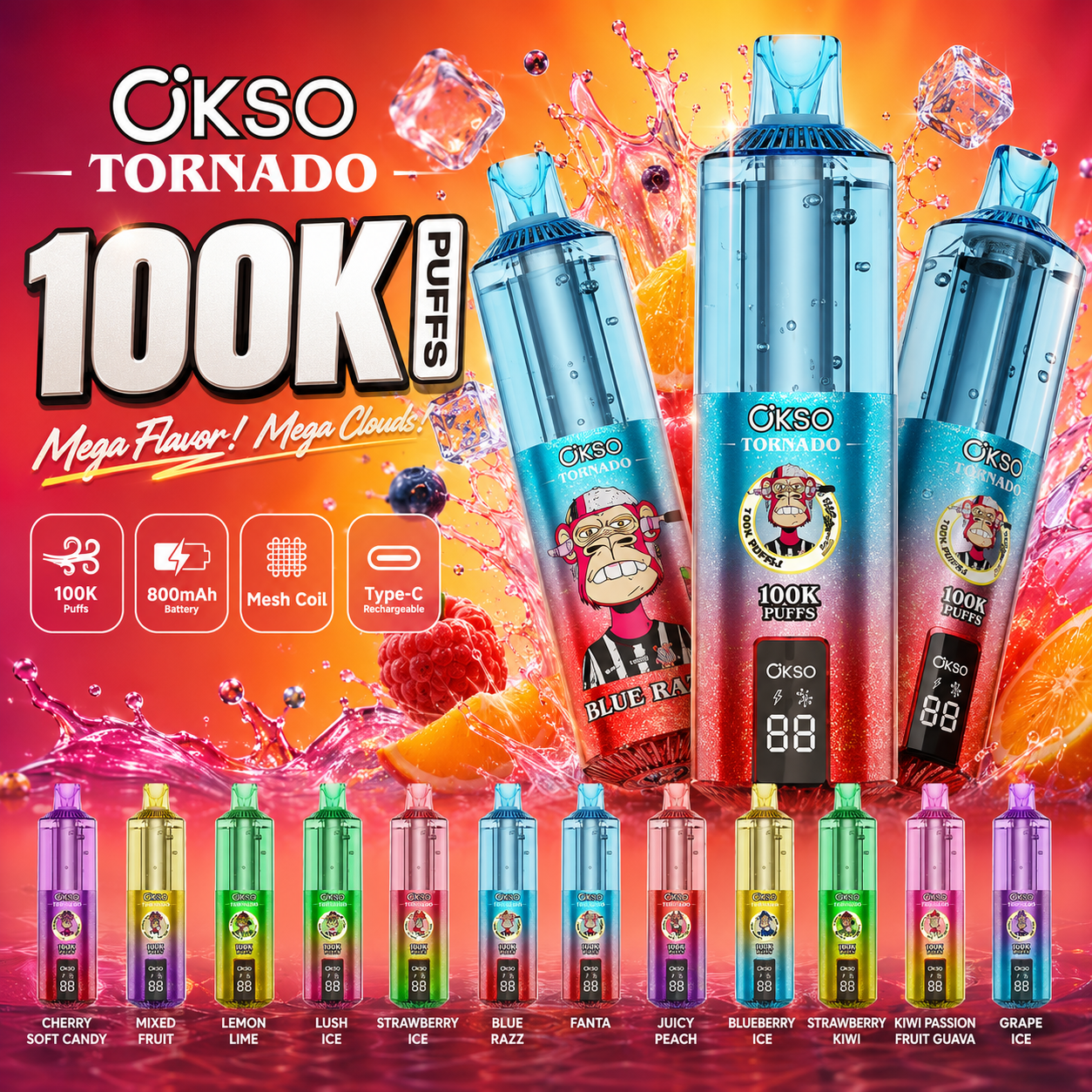 OKSO Tornado 100K Disposable Vape