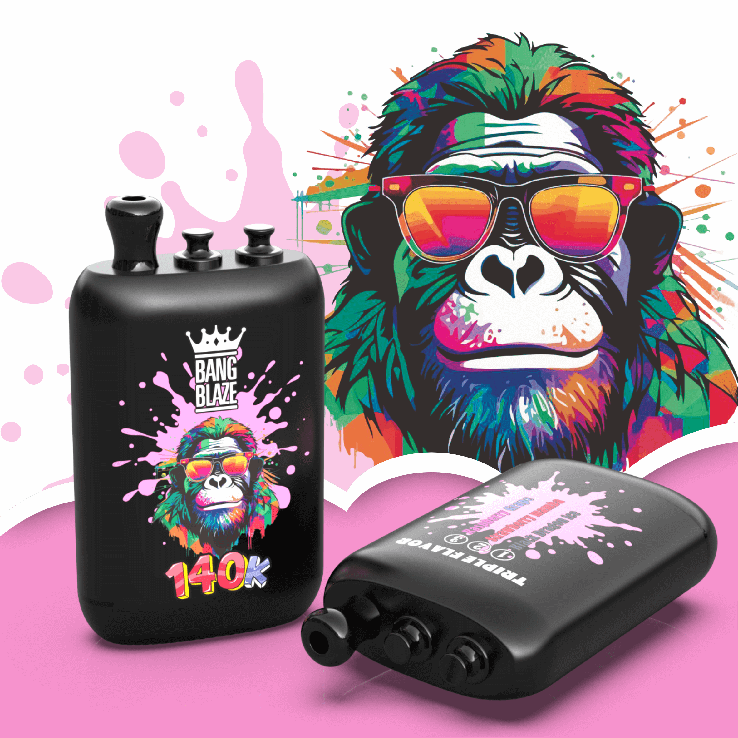 【New Arrive】Bang Blaze 140000 140K Puffs 3 in 1 Flavors Original Rechargeable Disposable Vape