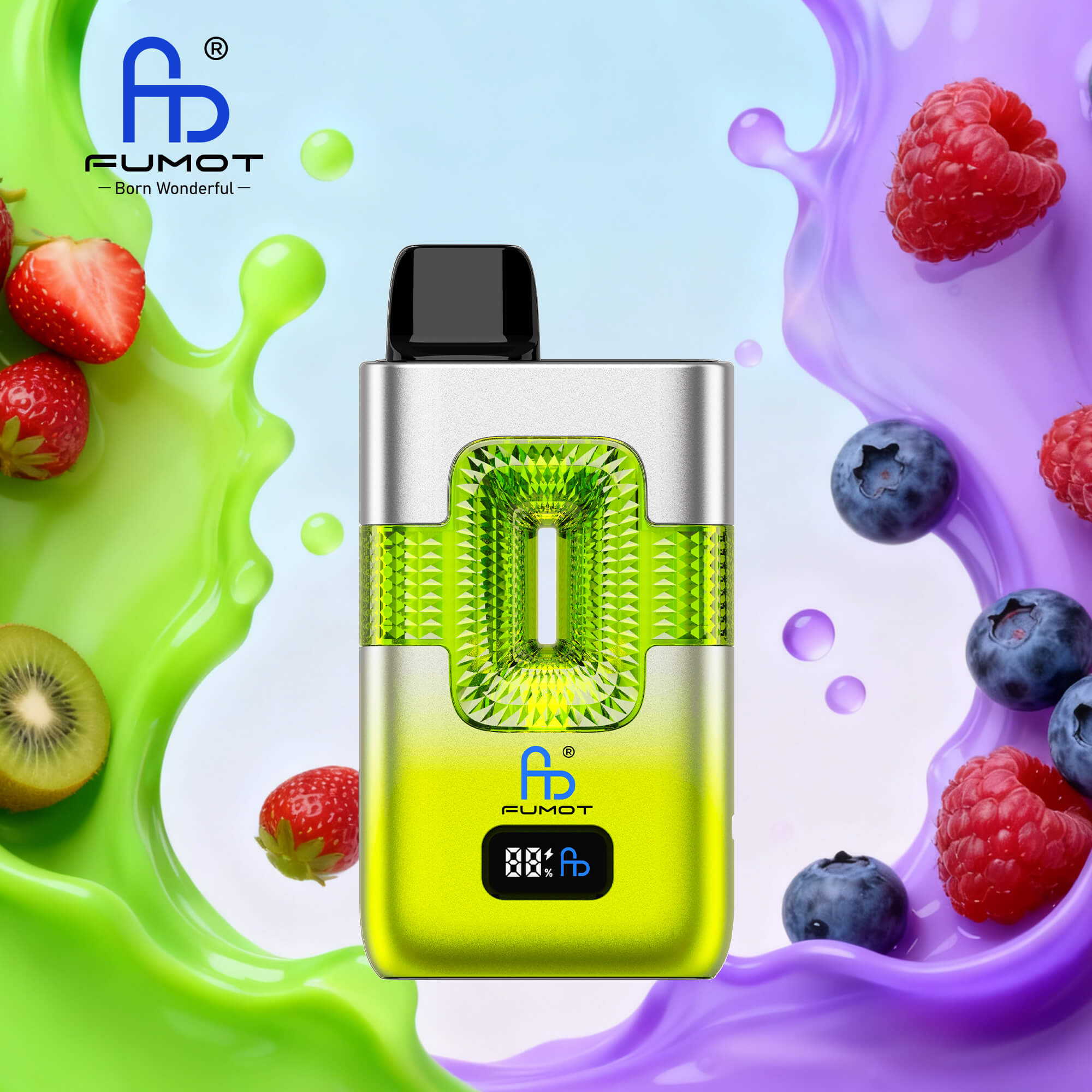 【New Arrive】Fumot RANDM ECO 2in1 50000 50K Puffs Double Flavors Smart Display Original Rechargeable Disposable Vape