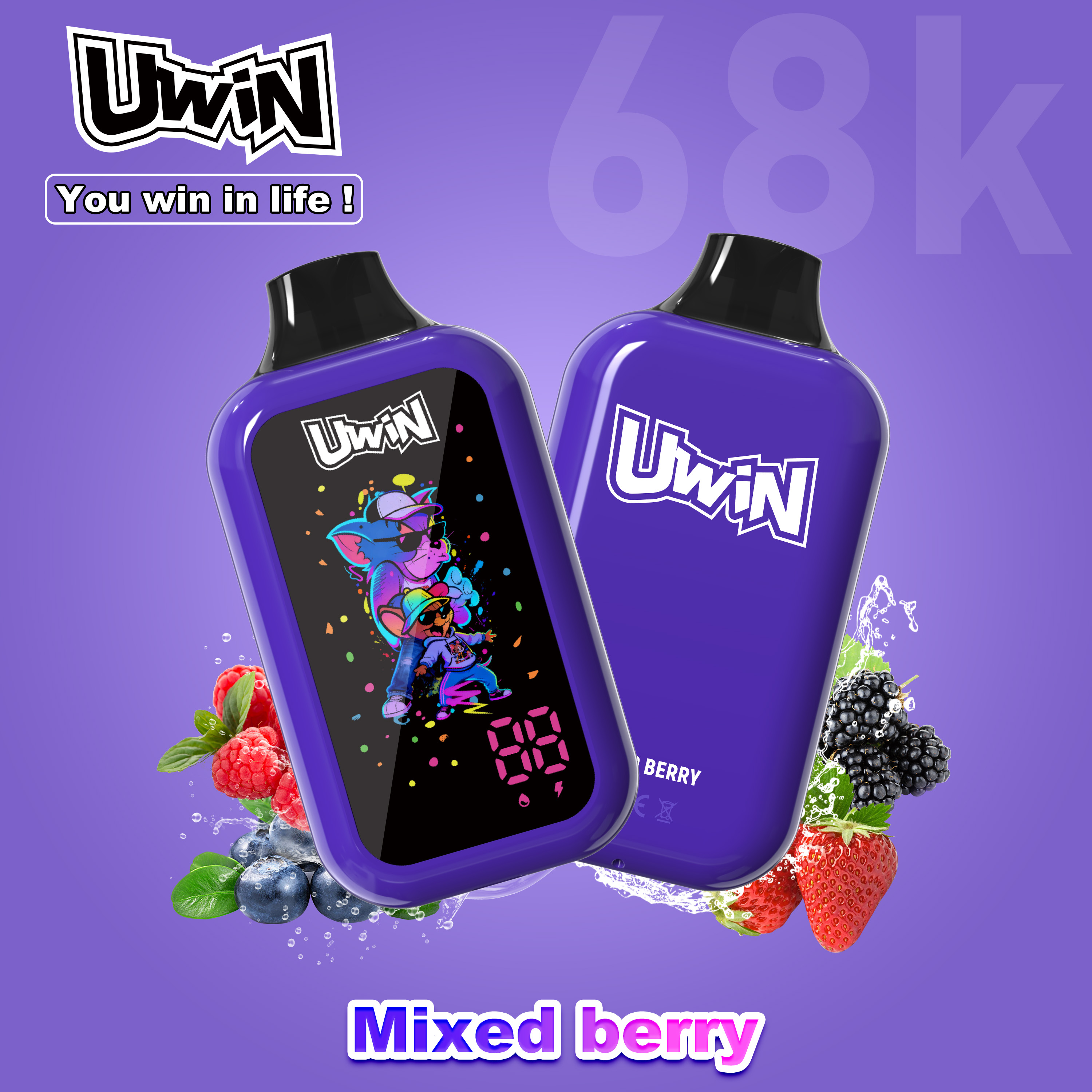 Uwin digital box 68K Puffs | 0% 2% 3% 5%