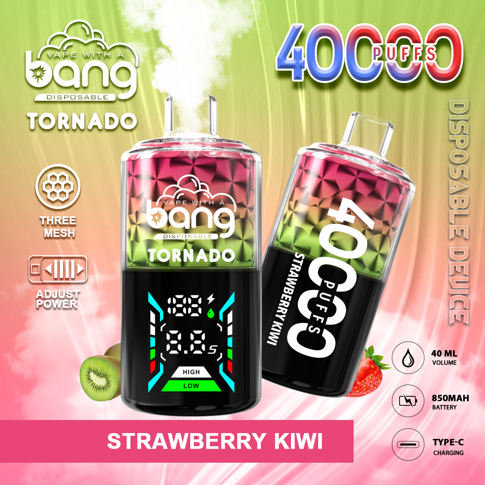 🔥【Hot Sale】Bang Tornado 40000 40K Puffs Large Smoke LED Display Disposable Vape