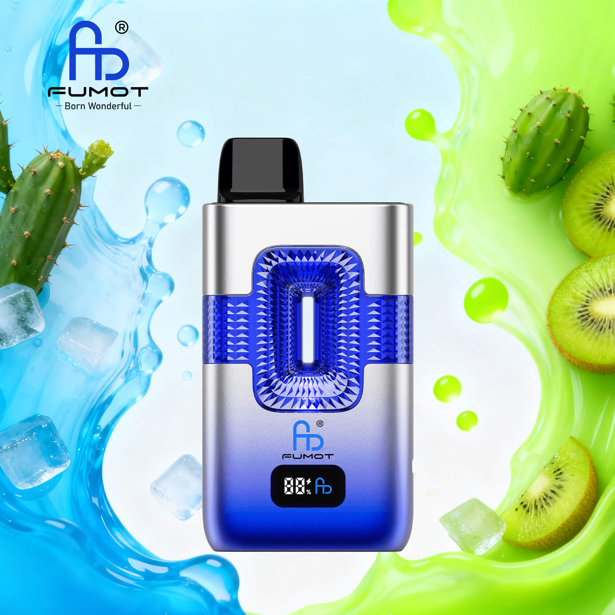 【New Arrive】Fumot RANDM ECO 2in1 50000 50K Puffs Double Flavors Smart Display Original Rechargeable Disposable Vape